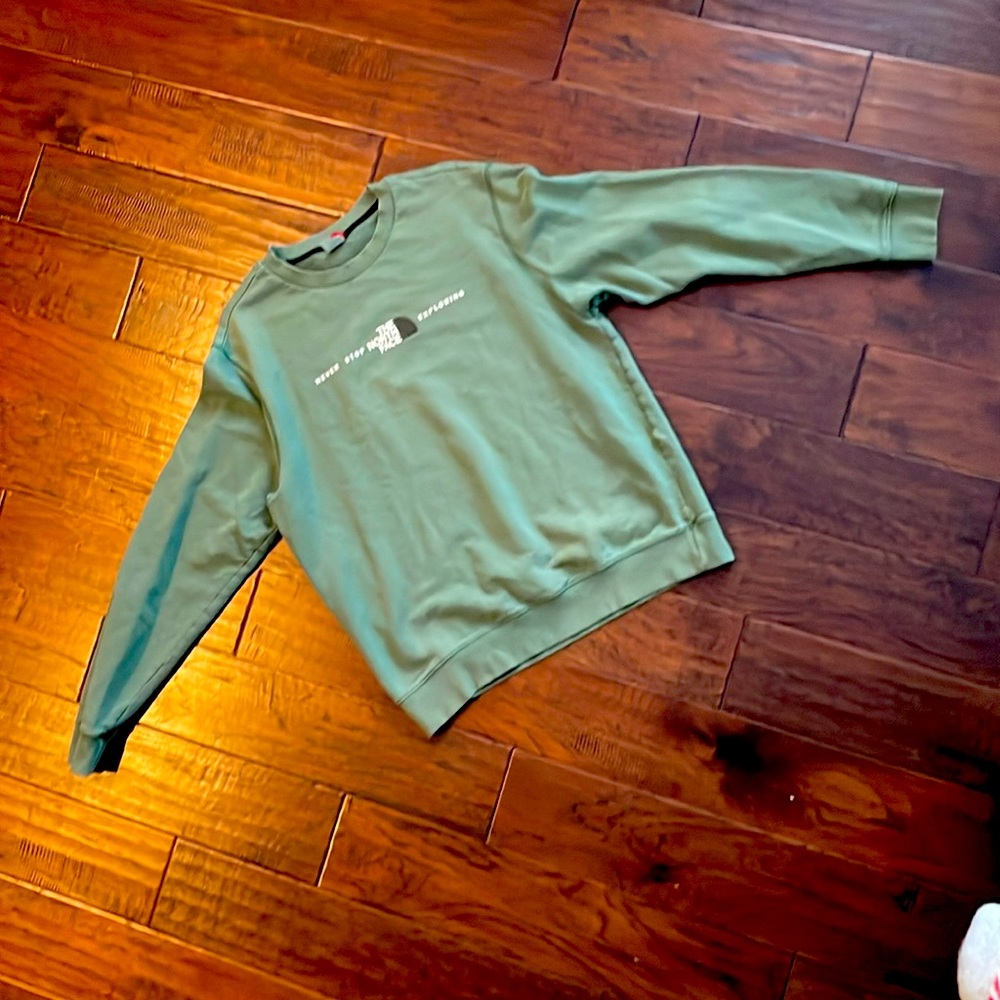 The North Face green sweatshirt. Men’s size large.